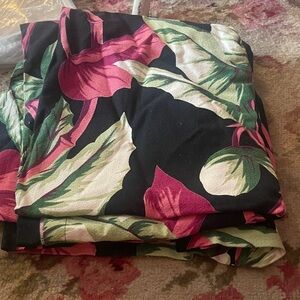 Floral Black bark cloth